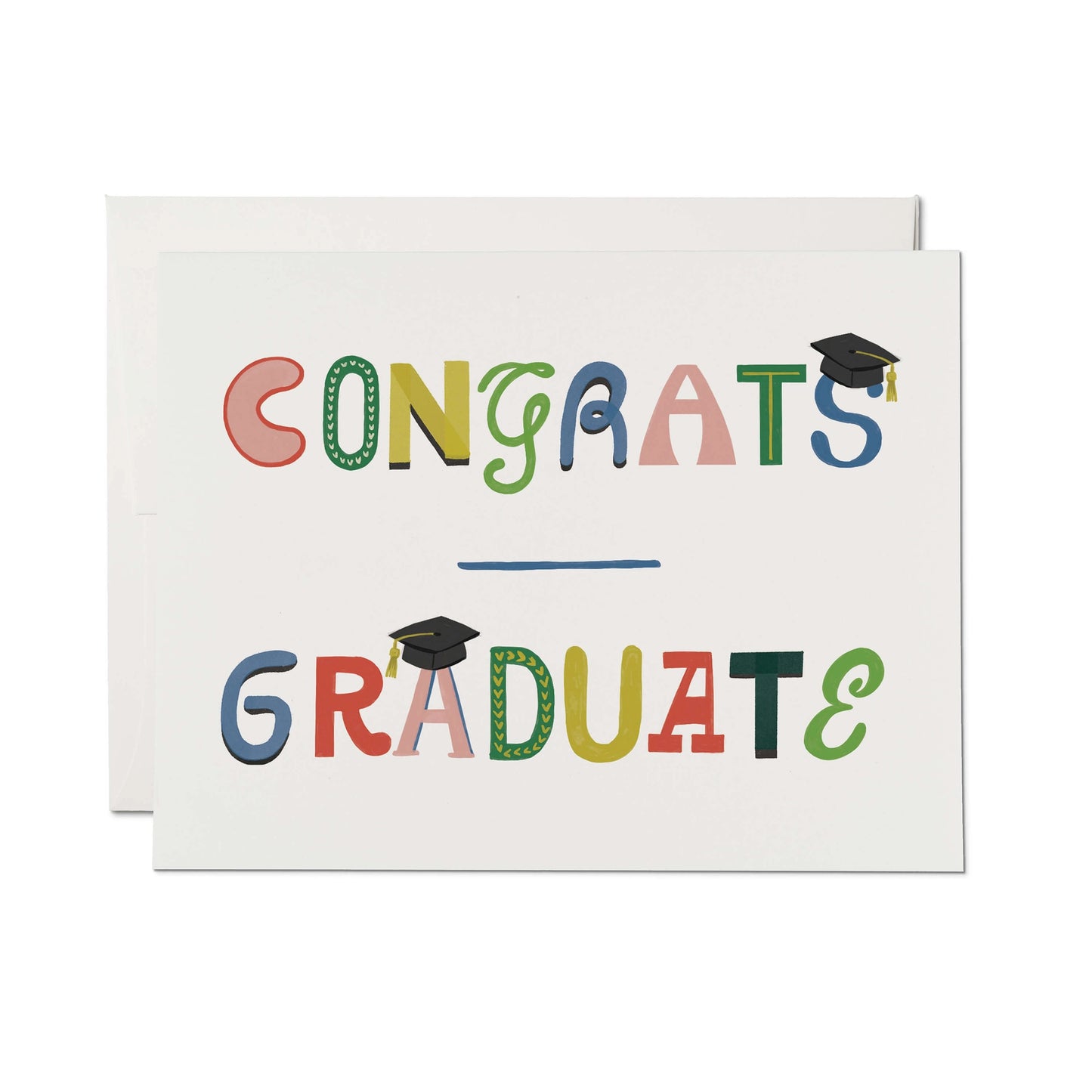 Congrats Graduate Typography Card · Red Cap Cards