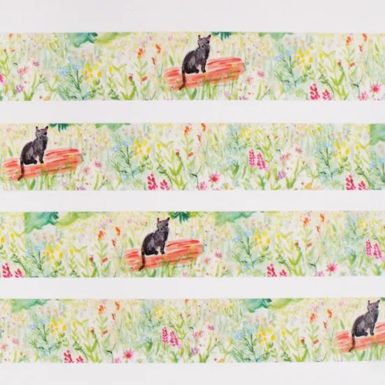 Cat and Field Washi Tape · Paper Message