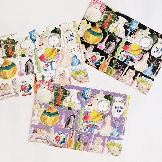 White Vase Shelf Postcard · Paper Message