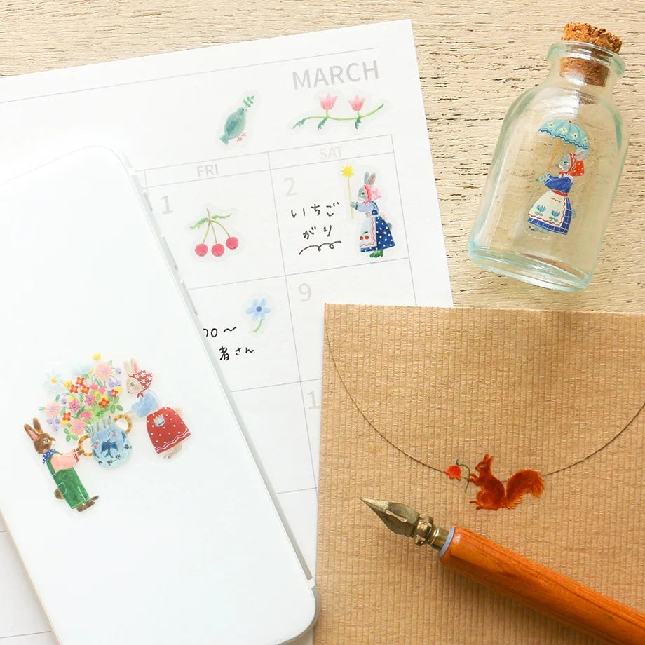 Rabbit Garden Aiko Fukawa Stickers · Cozyca