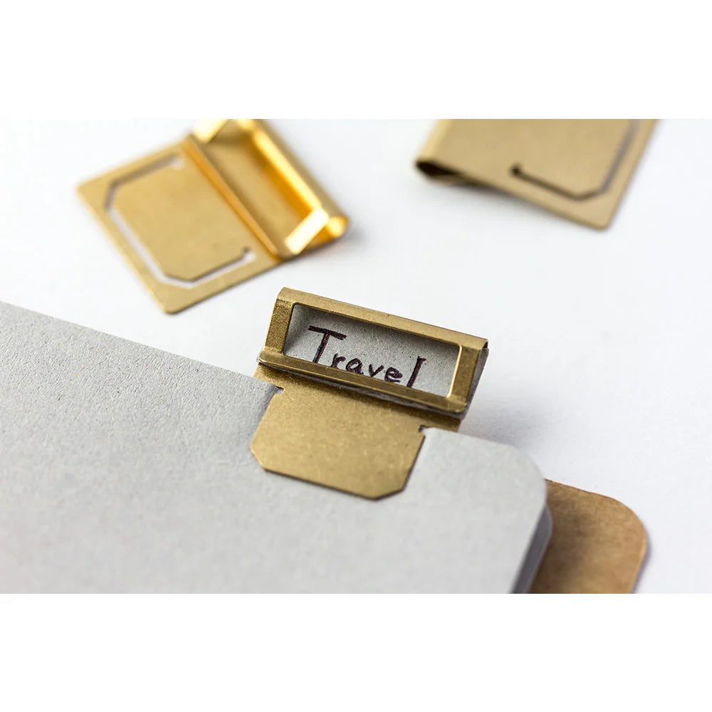 TRAVELER'S Company Brass Index Clips