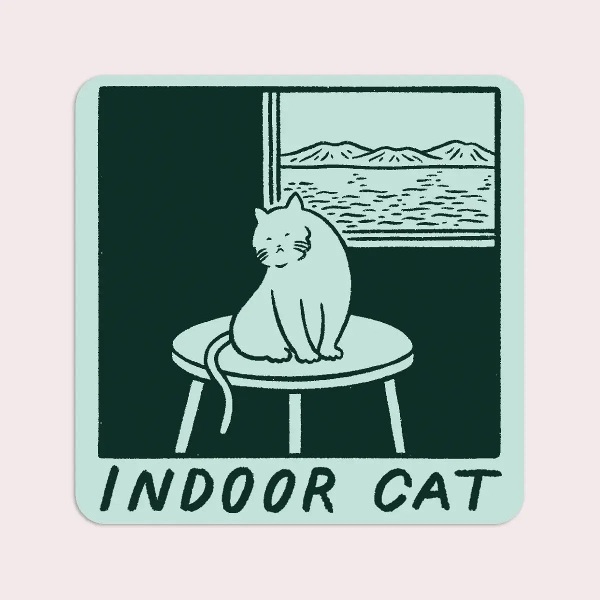 Indoor Cat (Satoshi) Vinyl Sticker · Stay Home Club