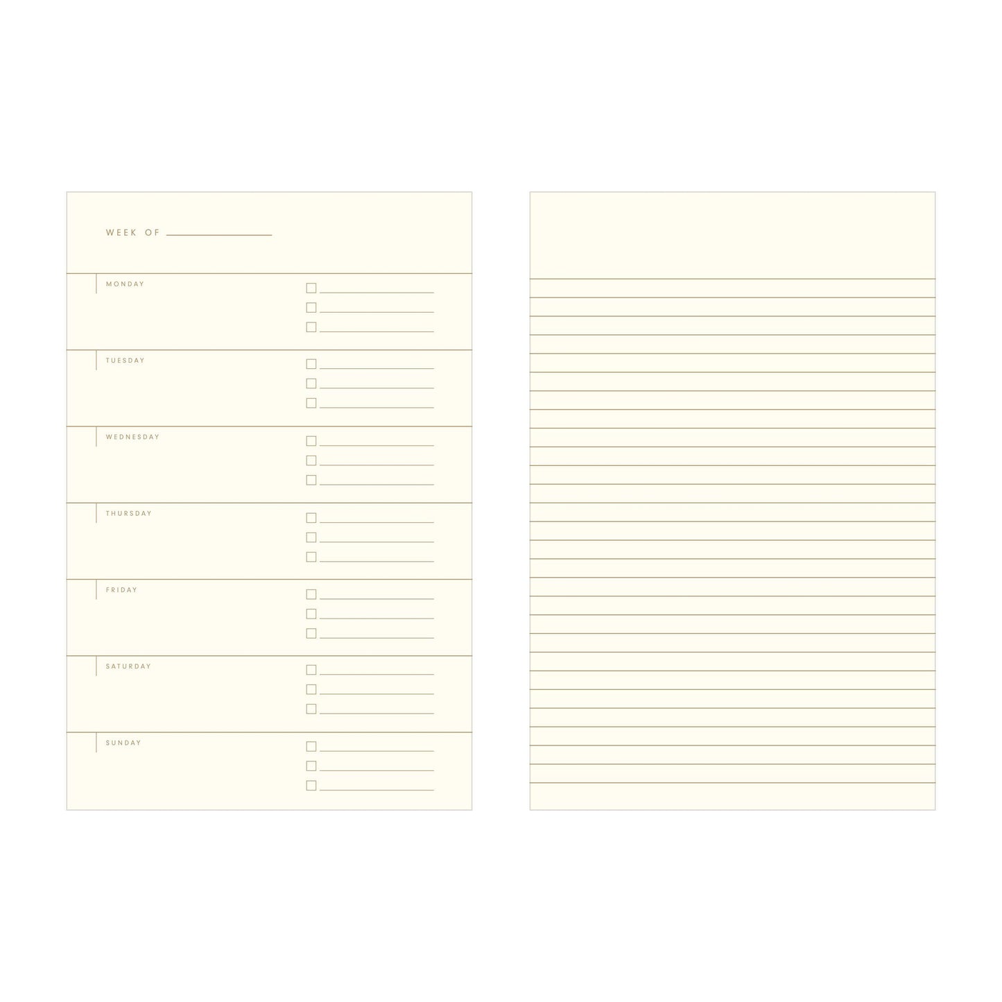Plum Ruler Grid Undated Weekly Planner · Ruff House Print Shop