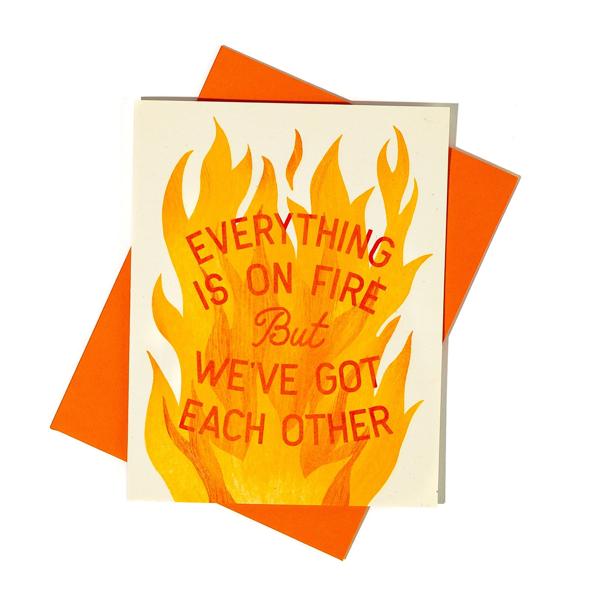 Everything Is On Fire Risograph Card · Bromstad Printing Co.