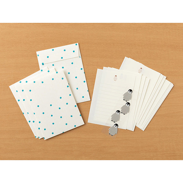Penguin Letter Set with Stickers · Midori