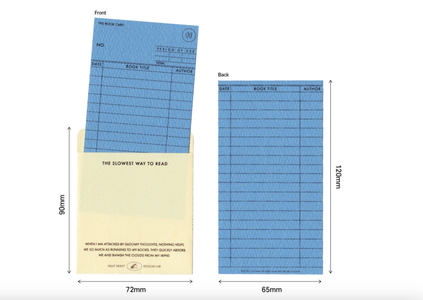 The Book Reading Card and Storage Pocket Envelope · Fruit Fries