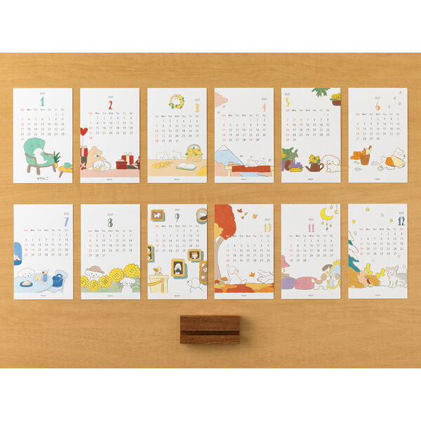 2027 Dog Stand Calendar ยท Midori