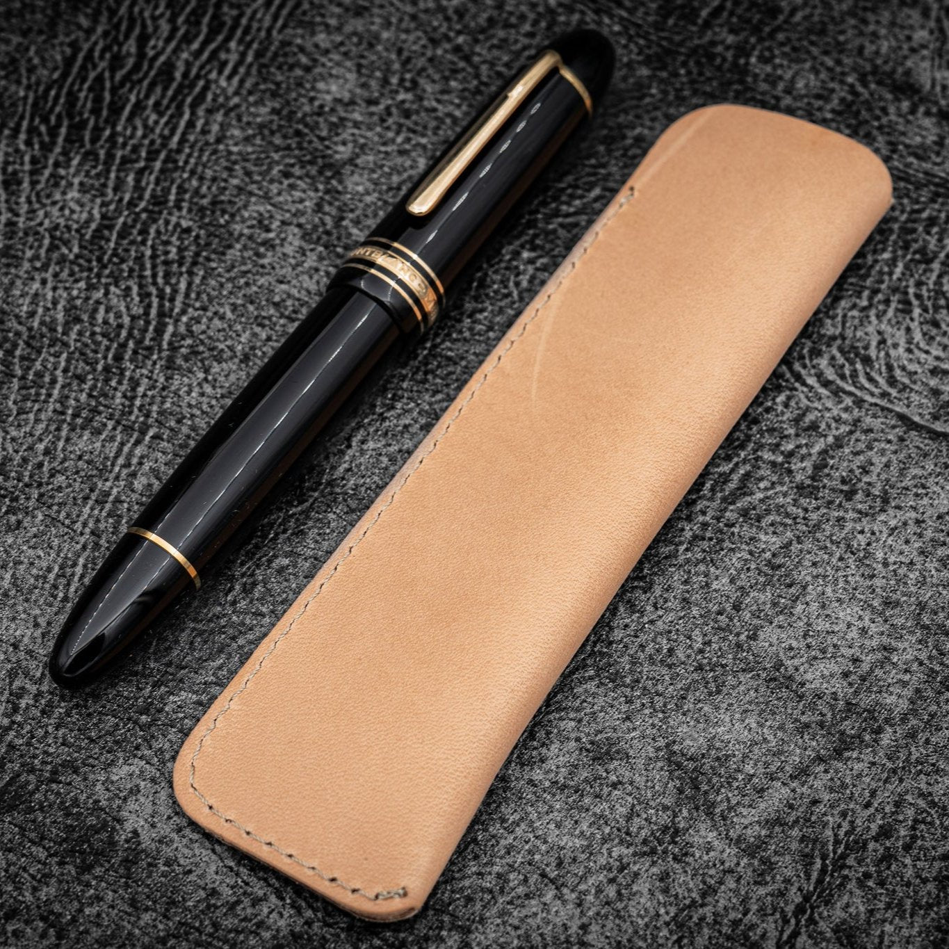 Undyed Leather Single Pen Sleeve · Galen Leather Co.