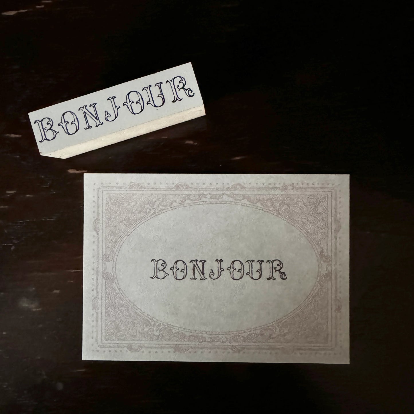 Bonjour Wooden Stamp・Mon petit artiste