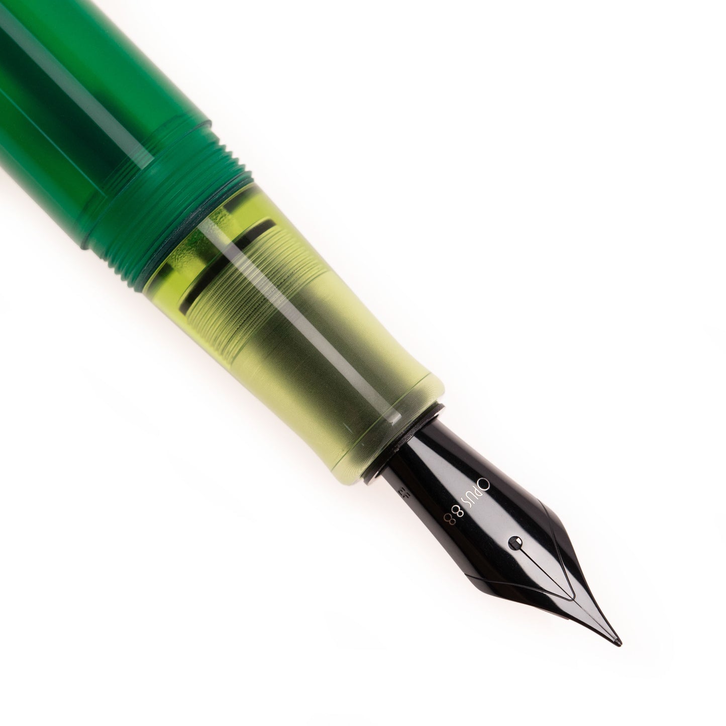 OPUS 88 Green Demonstrator with Black Nib《Broad》