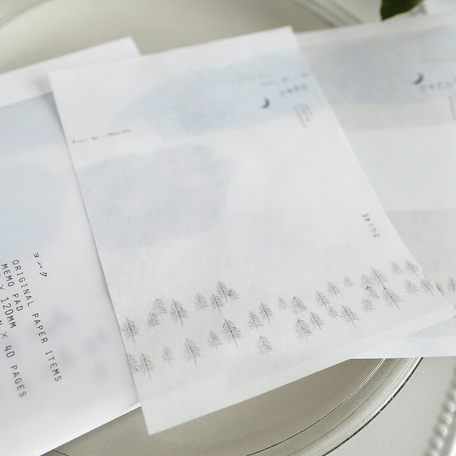 Winter Moon Memo Pad · Yohaku