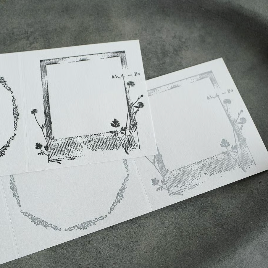 Collection Black Letterpress Memo Pad · Yohaku