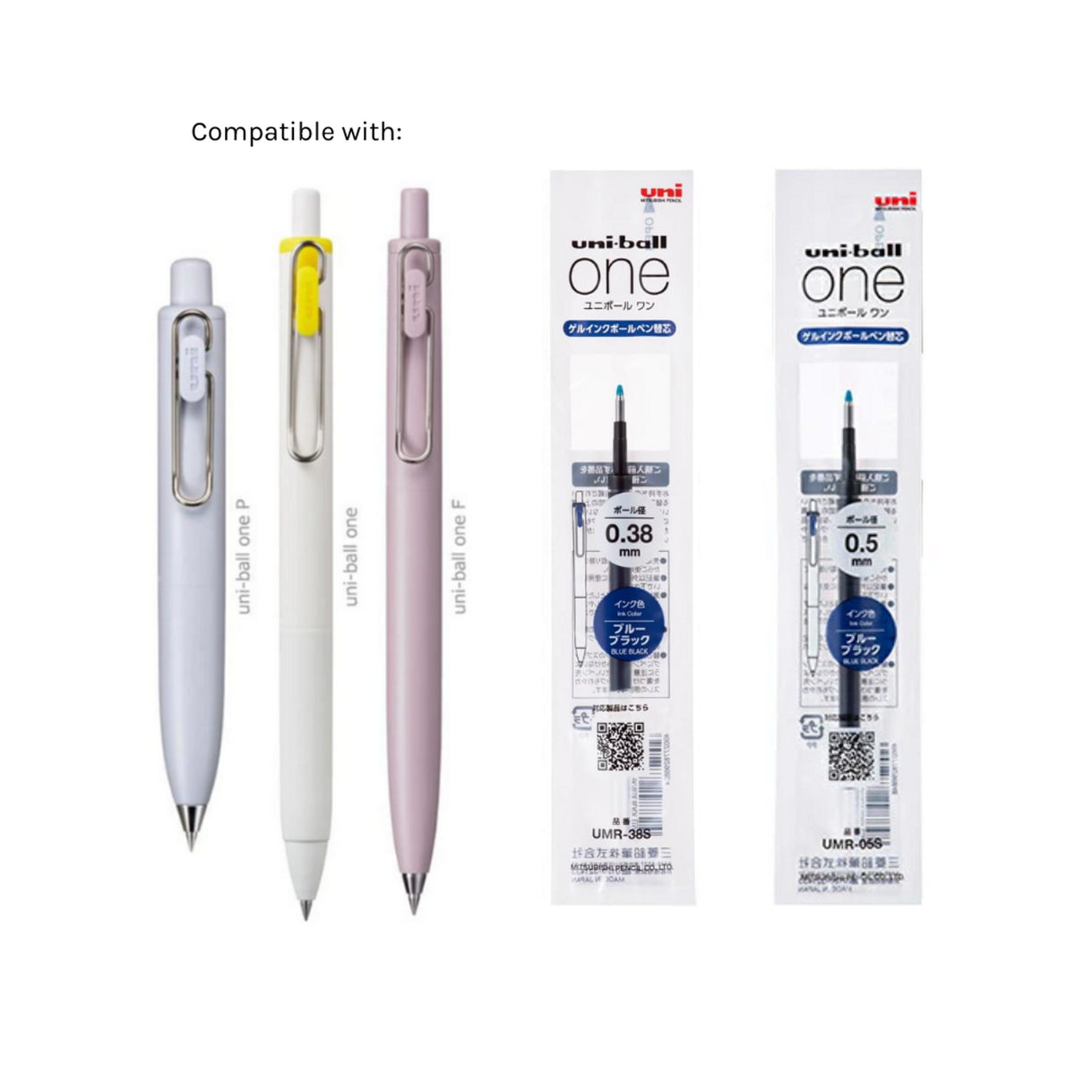 uni One Blue-Black 0.5mm Refill
