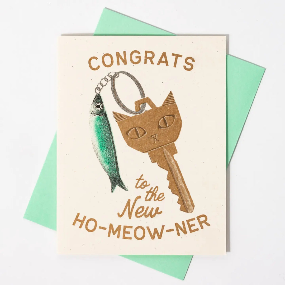 Congrats To The New Ho-Mew-ner Risograph Card · Bromstad Printing Co.