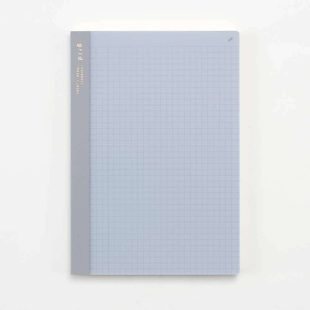 Isshoni. NoteBook Number A5 Grid : Black・Daigo