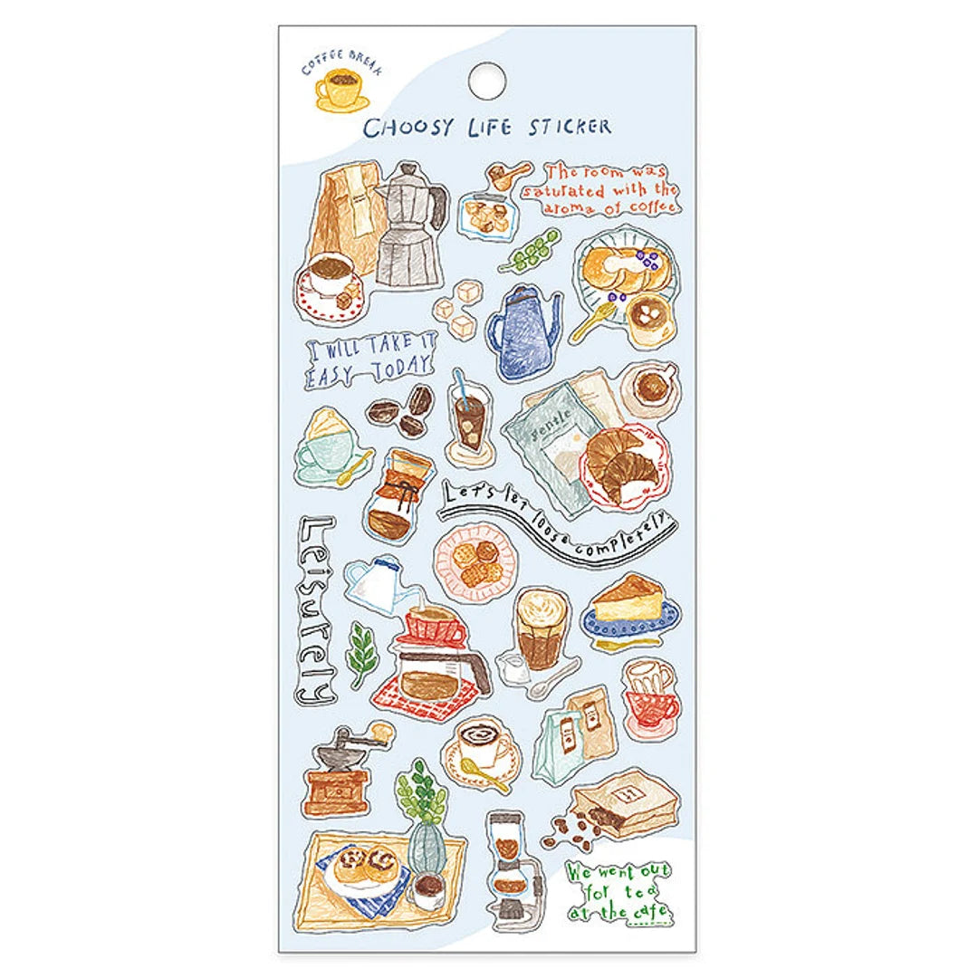 Coffee Break Choosey Life Series Sticker Sheet · Mind Wave