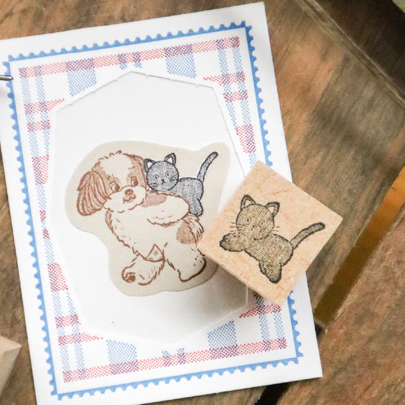 Stuffed Animal Wooden Stamps・Keibunsha & meriBUN