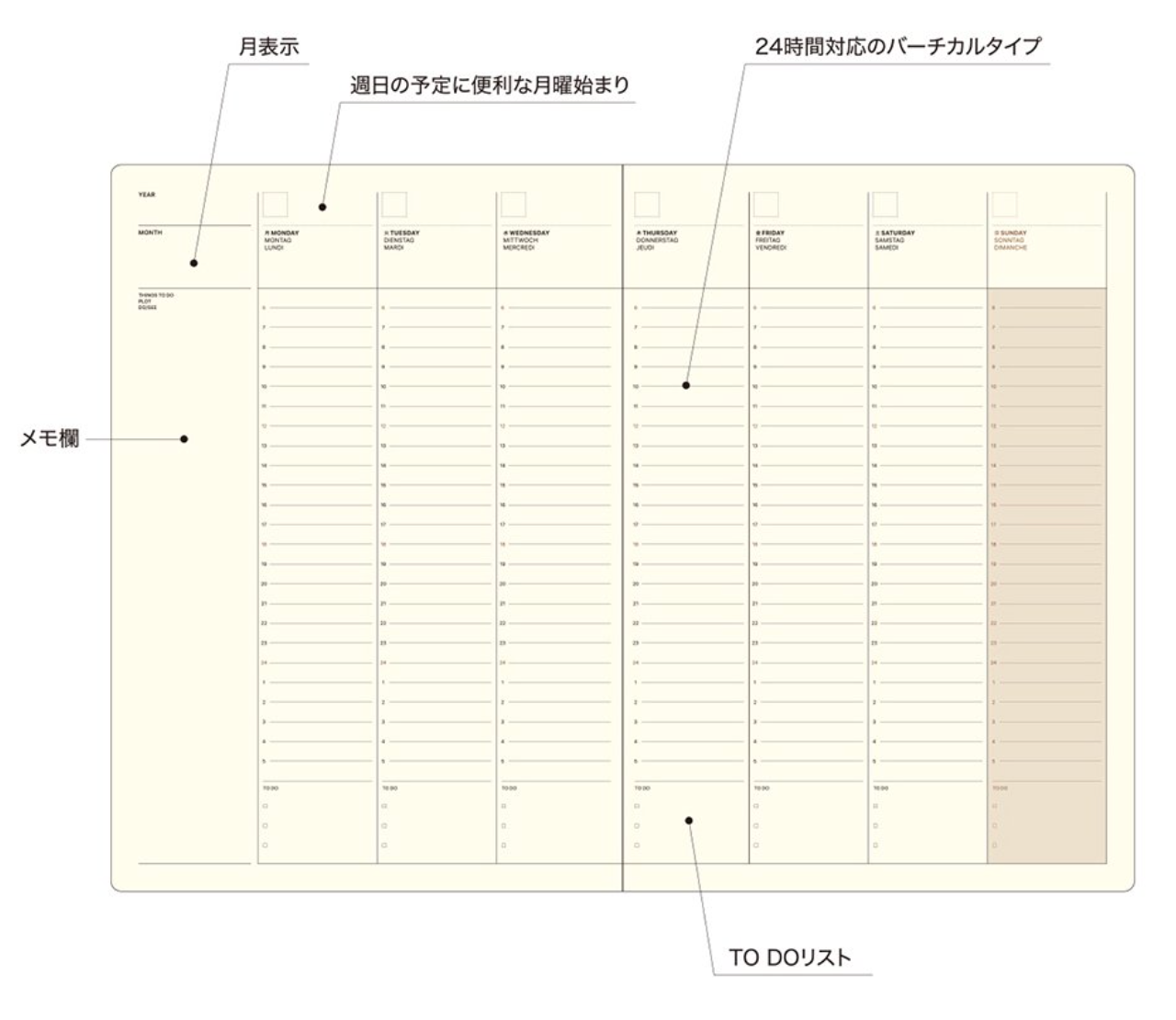 Weekly Style A5 Notebook · Laconic