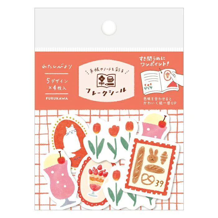 Aka-iro Watashi Biyori Flake Stickers · Furukawashiko