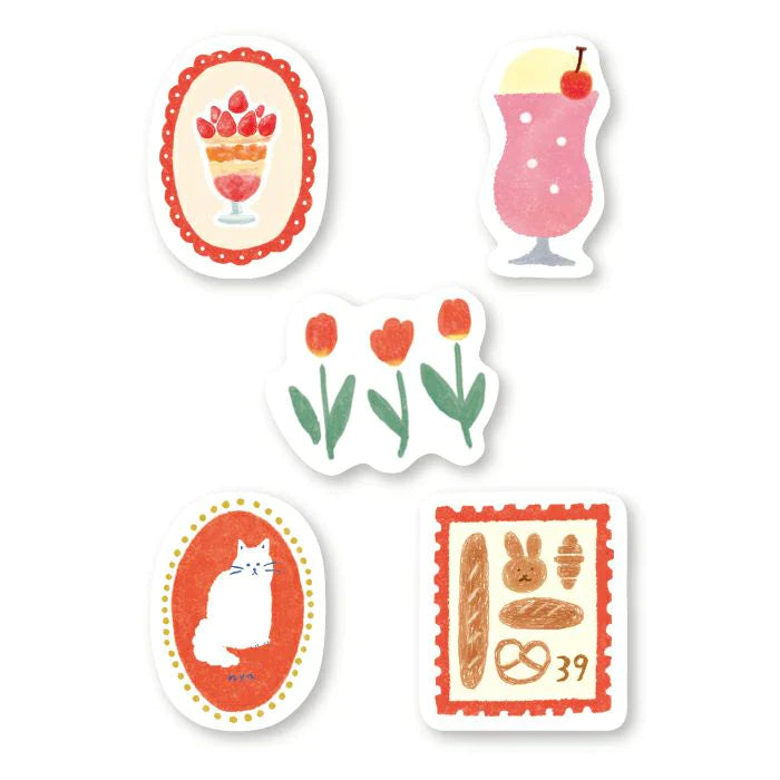 Aka-iro Watashi Biyori Flake Stickers · Furukawashiko