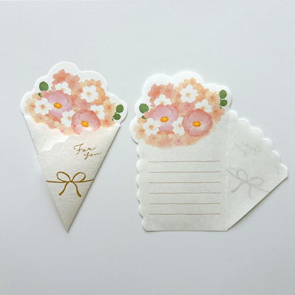 Fluffy Sakura Bouquet Letter Paper · Furukawashiko