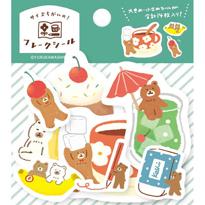 Helper Bear Watashibiyori Flake Stickers · Furukawashiko