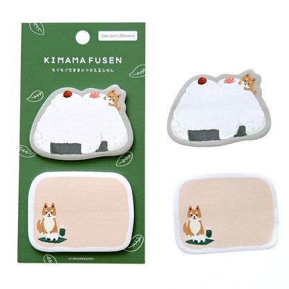 Onigiri Dog Kimama Fusen Sticky Notes · Furukawashiko