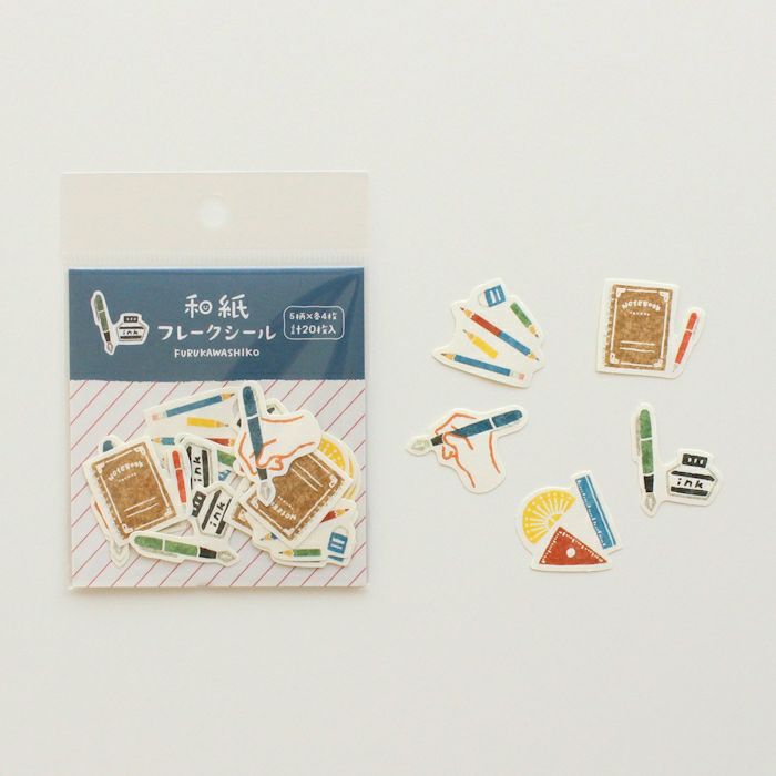 Stationery Washi Flake Stickers · Furukawashiko