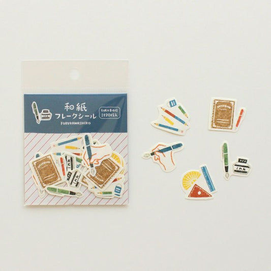 Stationery Washi Flake Stickers · Furukawashiko