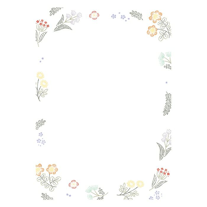 Embroidered Flowers Letter Pad · Furukawashiko