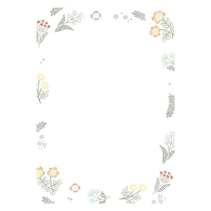 Embroidered Flowers Letter Pad · Furukawashiko