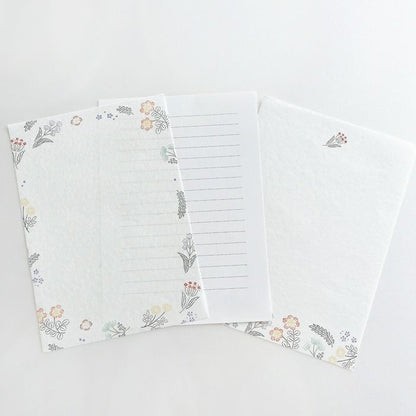 Embroidered Flowers Letter Pad · Furukawashiko
