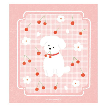 Sakura & White Dog Memo Pad · Furukawashiko