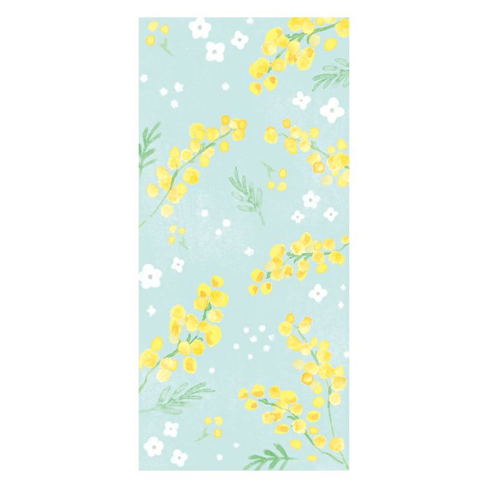 Mimosa and White Flowers Today's Letter · Furukawashiko
