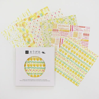 Kiiro Boxed Mino Washi Origami · Furukawashiko