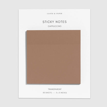 Transparent Cappuccino Sticky Notes · Cloth & Paper