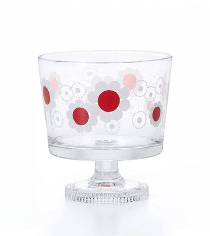 Wildflower Footed Dessert Glass Cup · Aderia Retro