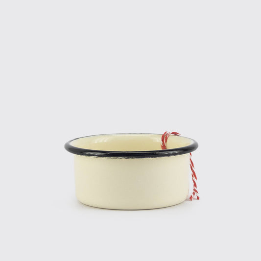 Cream Enamel Sauce Bowl · Utilitario Mexicano