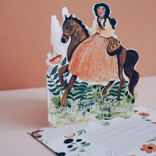 Galloping Birthday Die Cut Card · Small Adventure