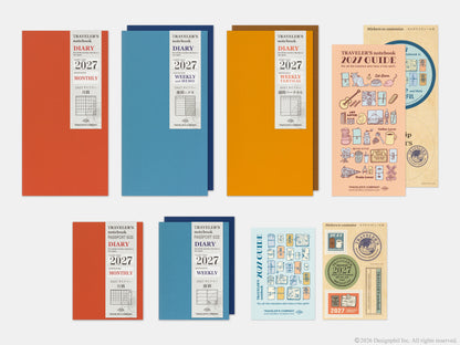 2027 TRAVELER'S Diary Monthly (Passport Size)