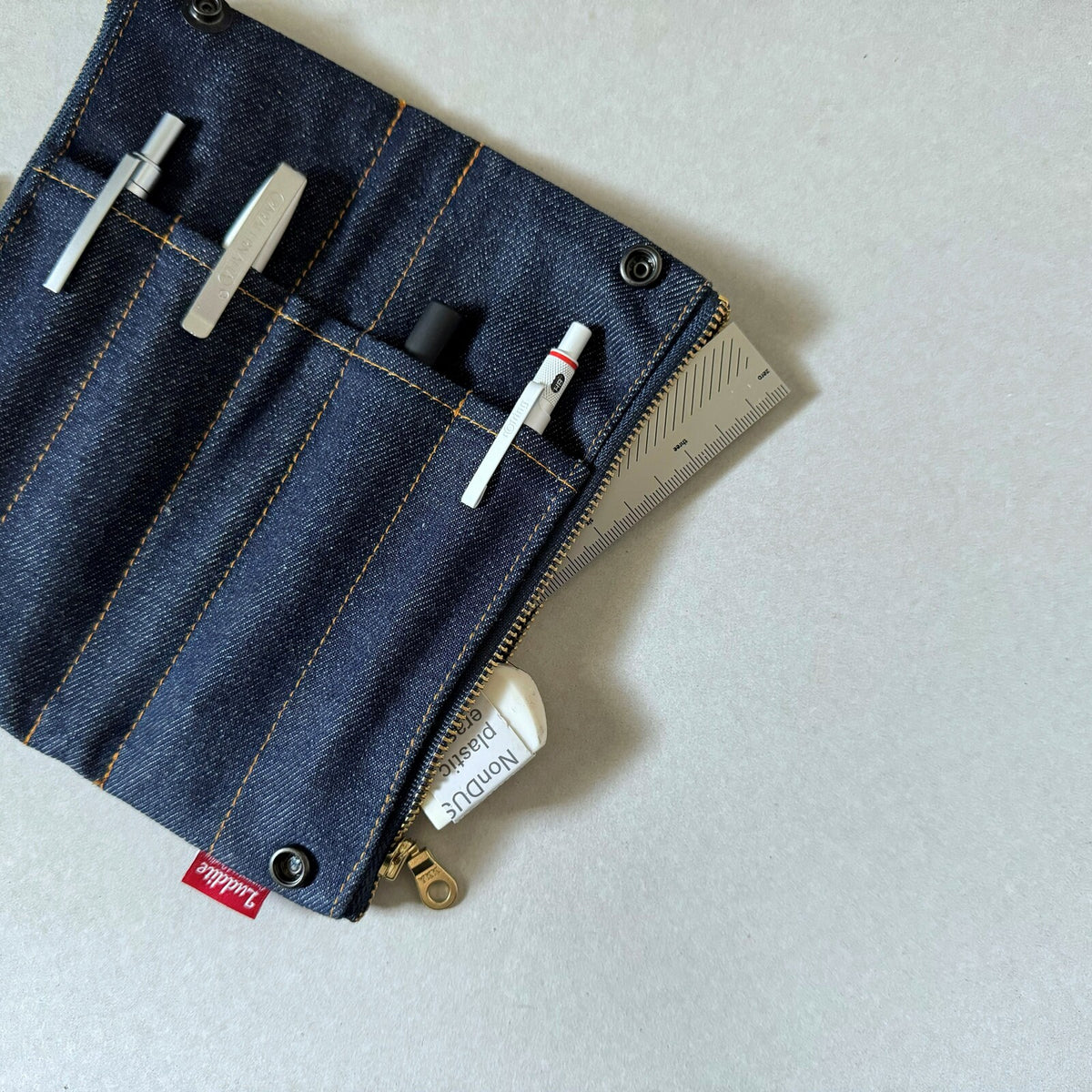 Okayama Denim Bendy Pen Case · LUDDITE