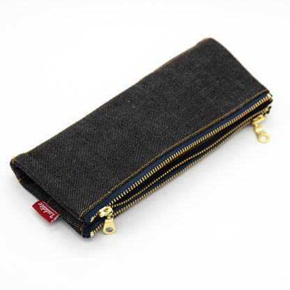 Black Denim Bendy Pen Case · LUDDITE