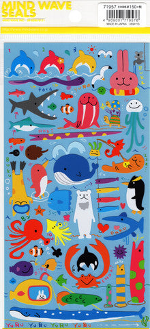Yuru Fish Sticker Sheet Mind Wave