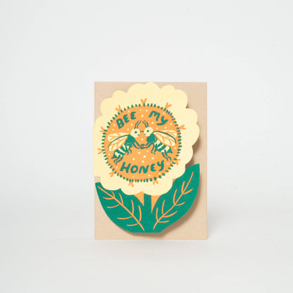 Bee My Honey Letterpress Love Card · Phoebe Wahl & Egg Press