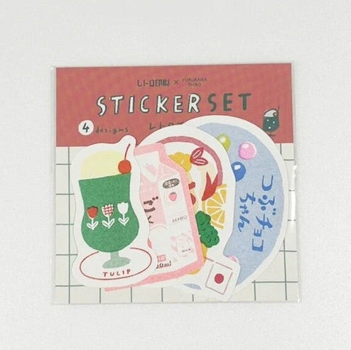 Food Riso Sticker Set · Furukawashiko