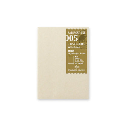 TRAVELER'S Notebook 005 Lightweight Paper Notebook《Passport Size》