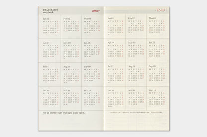 2027 TRAVELER'S Diary Weekly Vertical (Regular Size)