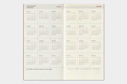 2027 TRAVELER'S Diary Weekly Vertical (Regular Size)
