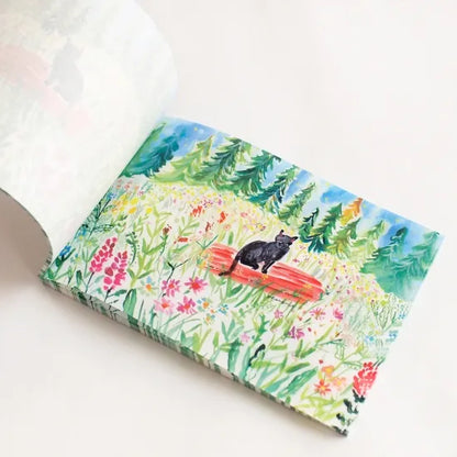 Cat and Field Memo Pad · Paper Message