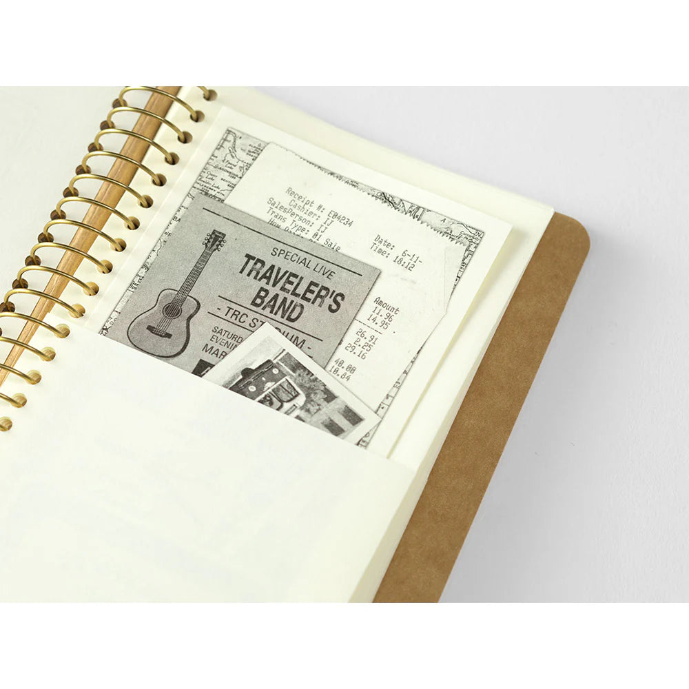 TRC A6 Slim Paper Pocket Spring Ring Notebook